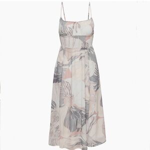Aritzia Genoa Midi Dress in Blush and Gray